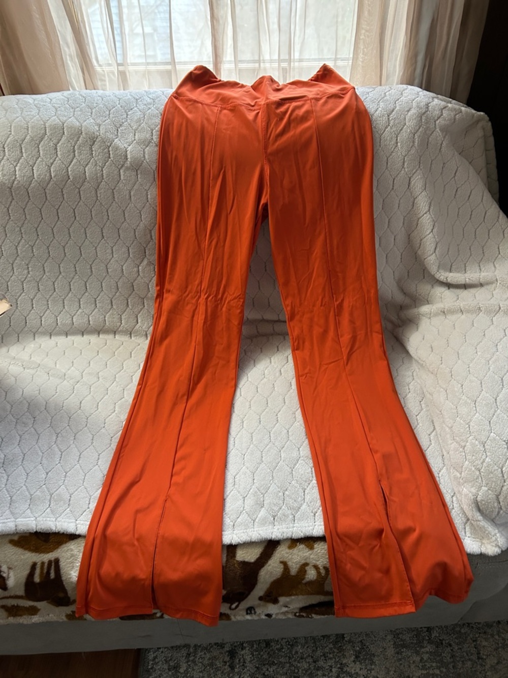 Forever 21 Bright Orange Boot Cut Pants